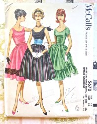 5670 1960 SLVS OR NOT BLOUSE, FLARE SKIRT CUMMERBUND PATTERN 16
